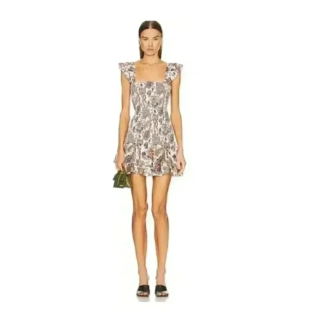 New SIR. the Label dress Bettina Floral shirred minidress size 4 (US 10)